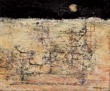 Scenery under Moon ZWJ China Abstract Oil Paintings